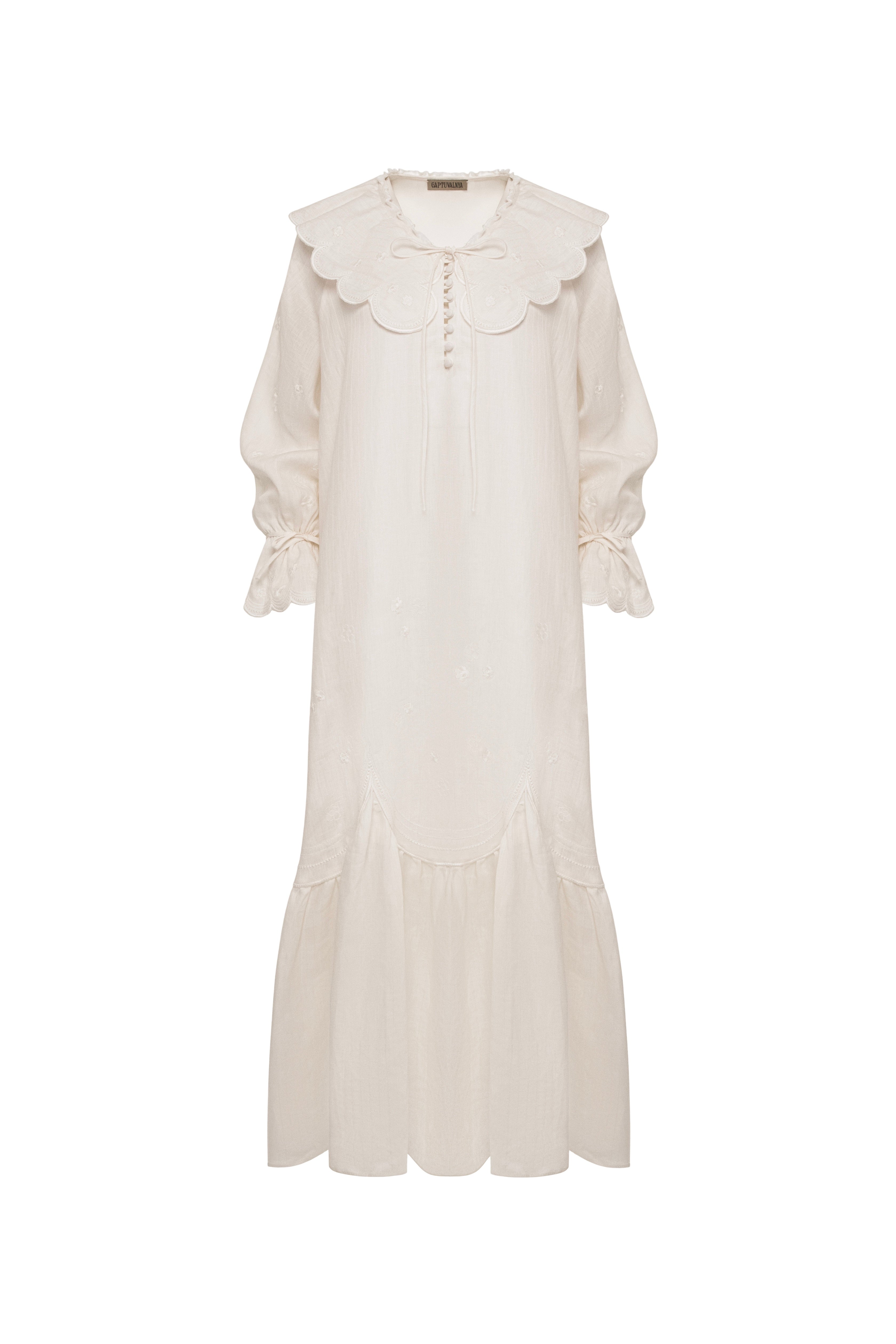 Сукня «Ода» з білою вишивкою