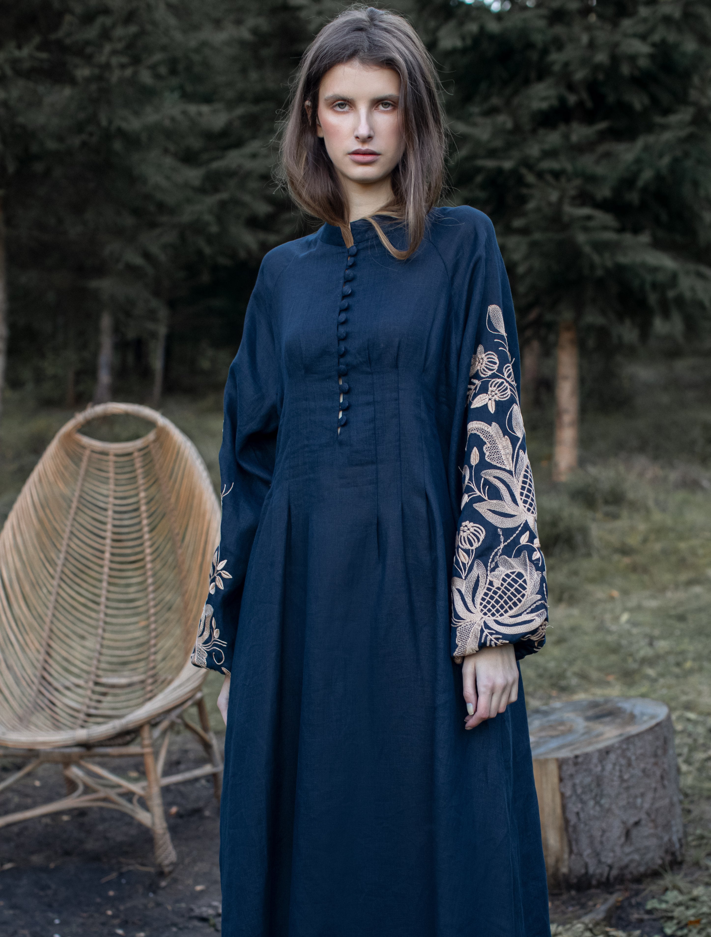Сукня «Гранатова лоза» синя